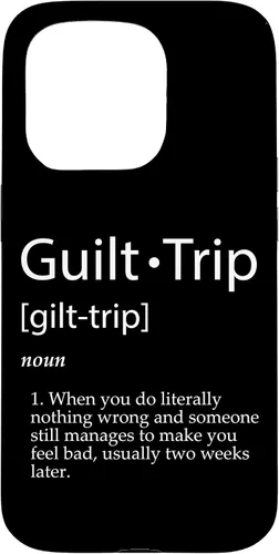 Vista 14 de Guilt Trip Definition Sarcastic Joke for Mean Adult Parents Case for iPhone 17