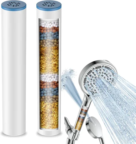 Vista 8 de B56116CP - Cartucho de repuesto para cabezal de ducha de mano, filtros suavizantes de agua para agua dura, elimina cloro y sustancias nocivas