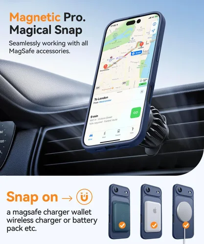 Vista 17 de CANSHN Funda magnética compatible con iPhone Air (6.5 pulgadas), mejorada [protección completa de la cámara] [compatible con Magsafe]