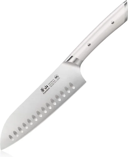 Vista 8 de Cangshan HELENA Serie Acero Alemán Forjado 7" Cuchillo Santoku (negro)