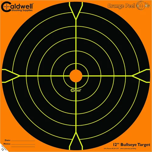 Vista 8 de Caldwell - Objetivos de diana de cáscara de naranja con material de escamas, adhesivo fuerte y varios tamaños para exteriores, rango, tiro y caza