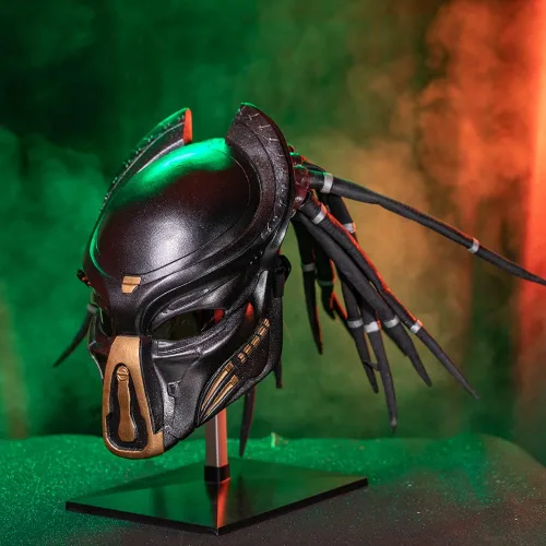 Vista 3 de Xcoser Máscara de depredador con rastas, accesorios para disfraz de cabello para Halloween y cosplay