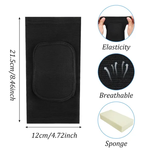 Vista 2 de 2 coderas de voleibol, transpirables, anticolisión, protectores de coderas de esponja para hombres y mujeres, almohadilla ajustable para el brazo