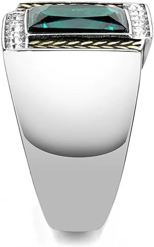 Vista 4 de Anillo Color Plata Para Hombres y Ninos de Acero Inoxidable Nativo 9