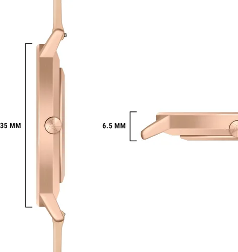 Vista 3 de Larsen & Eriksen Essentiel Reloj de pulsera analógico minimalista de cuarzo 1.378in Resistencia al agua 5 ATM Diseño danés Ensamblado a mano