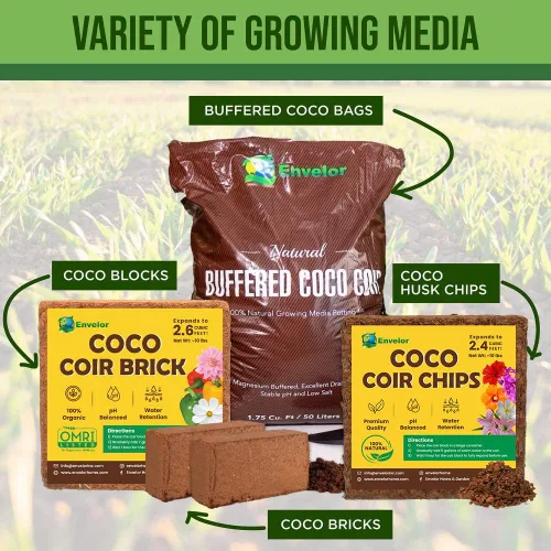 Vista 6 de Mezcla de tierra para macetas en bolsa de 50 litros Envelor, tierra para plantas de interior y exterior, 1.75 pies cúbicos, mezcla para macetas