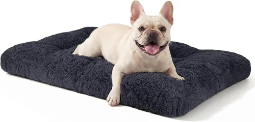 Vista 33 de JOEJOY - Almohadilla para cama para perro, cama de lujo lavable para perros, almohadilla suave antideslizante para perros pequeños, 23 x 18 Beige