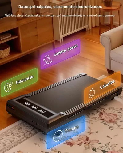 Vista 6 de DeerRun Almohadilla para caminar Z10 con 12% de inclinación automática Negro azabache