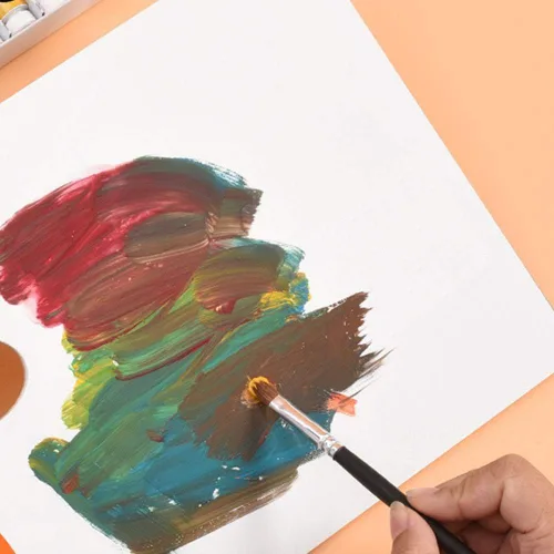 Vista 3 de 35 hojas de papel de paleta, paleta de mezcla de pintura A4, paleta de papel, almohadilla de pintura acrílica, suministros de mezcla para acuarela
