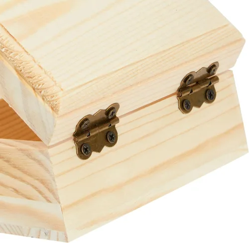 Vista 8 de Bright Creations Juego de cajas de madera con tapas con bisagras, paquete de 6, 3.5 x 3.5 x 2 pulgadas, madera de pino, cajas sin terminar con tapas