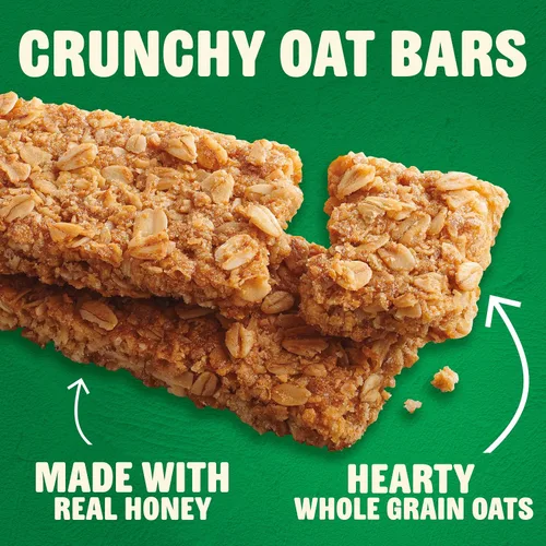 Vista 5 de Nature Valley Barras de granola crujientes, avena y miel, 12 unidades, 8.94 oz (6 bolsas) Avena integral con miel real, 0.78 oz de grano entero