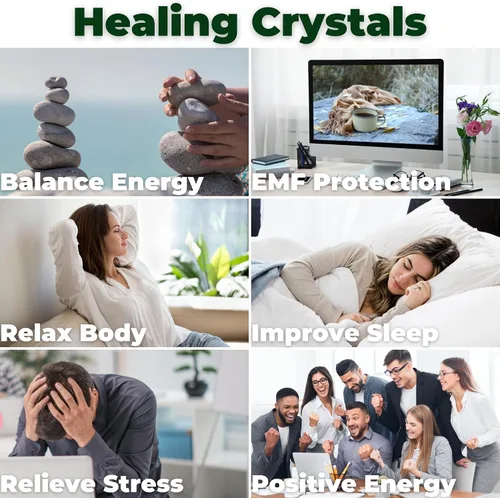 Vista 7 de Pirámide de orgón grande, árbol de la vida, cristales curativos de peridoto y cianita, pirámides de orgonita hechas a mano para meditación