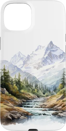 Vista 9 de Funda para iPhone 11 Pro acuarela montañas paisaje