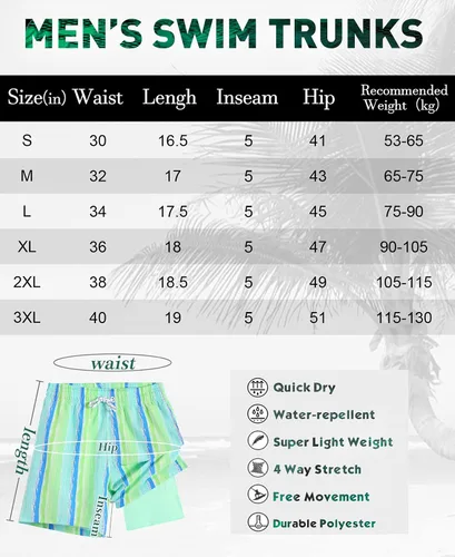 Vista 5 de APTRO Men's Swim Trunks with Compression Liner Bathing Suit Swimsuit