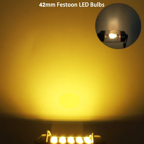 Vista 4 de XINYANG 2 piezas Bombilla LED festoon 578 para auto de 41mm 42mm 1.65 pulgadas, bombilla 211-2 extremadamente brillante, 20 chipsets SMD 4014, libre