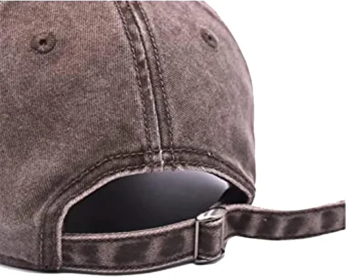Vista 2 de Gorra de béisbol unisex de algodón vintage de perfil bajo sin estructura de béisbol lavada ajustable para papá