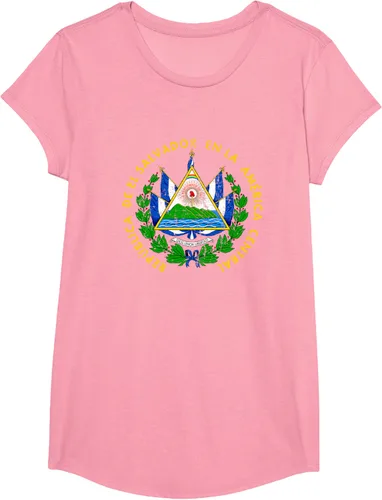 Vista 77 de Escudo de armas de El Salvador Salvadoran Distressed Design T-Shirt