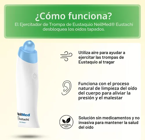 Vista 9 de NeilMed Ejercicio de trompa de Eustaquio-Eustaquio: explota las orejas bloqueadas de forma segura. Ayuda a aliviar la presión del oído