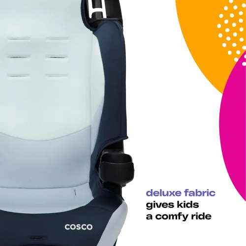 Vista 4 de Cosco Kids Finale DX Asiento Elevador de Automóvil 2 en 1, Asiento de Automóvil para Niños Pequeños Orientado hacia Adelante (30-65 libras)
