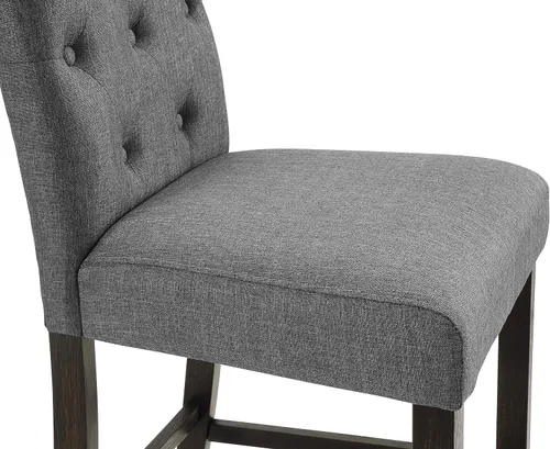 Vista 3 de Roundhill Furniture Hendley - Juego de 2 herramientas de madera maciza copetudas, color gris