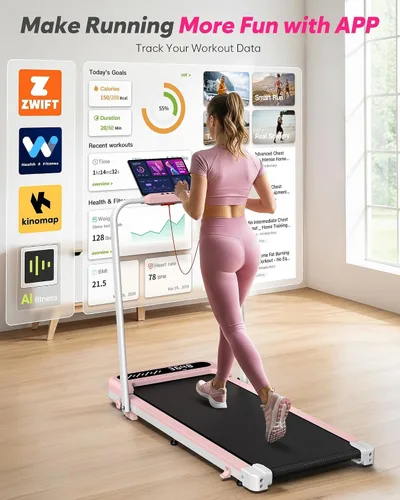 Vista 6 de Cardirun Almohadilla rosa con inclinación del 10% y barra de mango, cinta