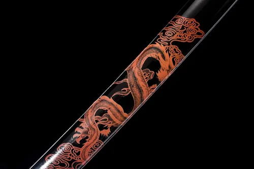 Vista 5 de Espada japonesa hecha a mano del dragón Katana Samurai de 41 pulgadas 1095 de acero al carbono