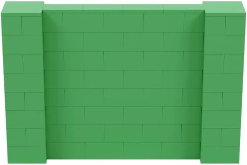 Vista 158 de EverBlock Kit de pared de 5 x 4 pies Bloques de construcción modulares Sistema de pared para edificios, pantallas y estructuras Divisor
