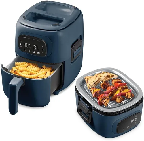 Vista 9 de DASH Flip & Fry - Parrilla + Freidora de aire 2 en 1, 3 QT