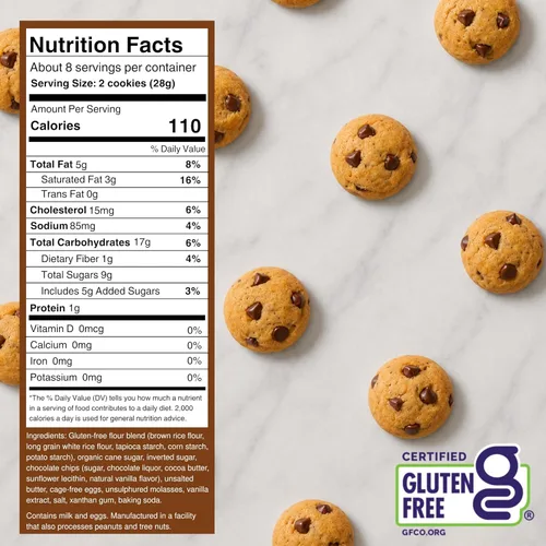 Vista 2 de WOW Baking Company Galletas sin gluten, chispas de chocolate, 8 onzas (paquete de 6)