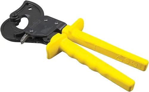 Vista 4 de Klein Tools 63607 Cortadores de cables, herramienta de corte de cable de alambre de trinquete corta cobre, aluminio y ACSR