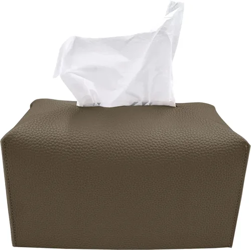 Vista 26 de Carrotez Funda para caja de pañuelos, soporte cuadrado de piel sintética refinada, soporte decorativo para encimera de tocador de baño, mesitas