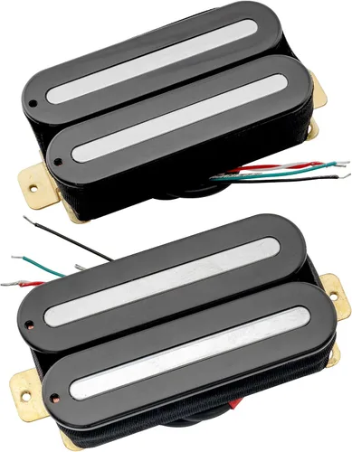Vista 10 de Artec HXTN Super Power Pastilla Humbucker de Cerámica de Doble Cuchilla Hot Rail para Puente 16K para Guitarra Eléctrica Estilo Strat Tele, Negro