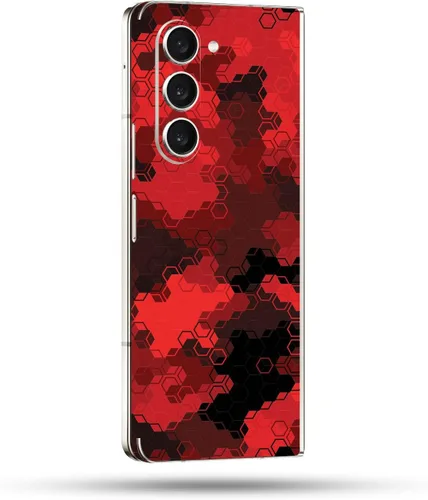 Vista 64 de MightySkins Skin compatible con Samsung Galaxy Z Fold 5 - Puppy Fall Funda protectora de vinilo duradera y única Fácil de aplicar, quitar