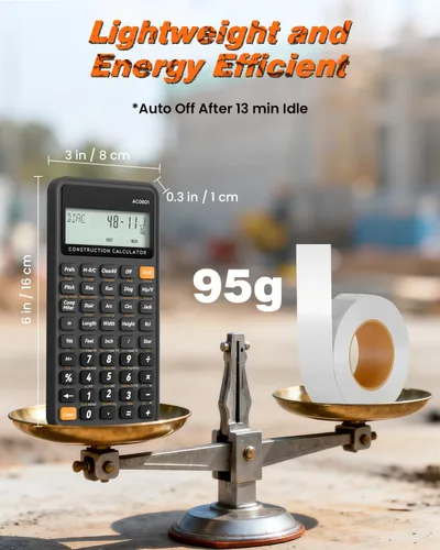 Vista 4 de Calculadora de Construcción Industrial y Científica ROATEE: Calculadora de Ingeniería para Contratista, Carpintero, Calculadora de Bolsillo