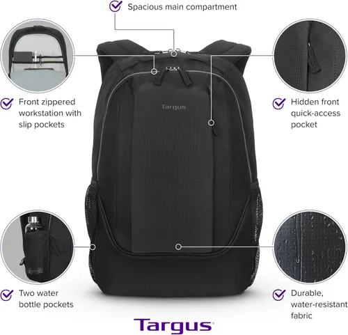 Vista 8 de Targus Mochila para portátil de 16 pulgadas Ascend Negro