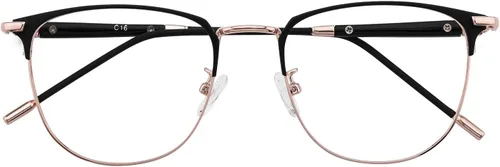 Vista 18 de GUDVUE Lentes de luz azul, para computadora/juegos/TV/teléfonos para mujeres/hombres, antirreflejos/UV400/fatiga ocular, negro/dorado