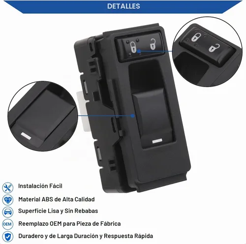 Vista 5 de Obaee Interruptor de ventana lateral del lado del pasajero Compatible con 2006-2017 Chrysler 200/300/Aspen/Cirrus/Sebring, Dodge
