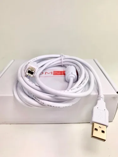 Vista 2 de OMNIHIL Cable USB 2.0 de alta velocidad blanco de 8 pies de largo compatible con la impresora Epson EcoTank ET-2850