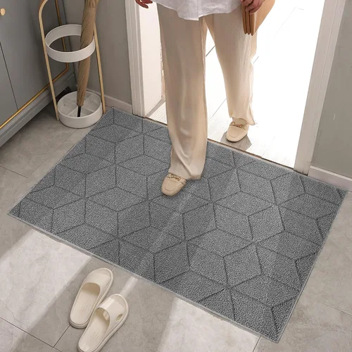 Vista 29 de GRANNY SAYS Tapete para puerta, de 32 x 20 pulgadas, tapete de bienvenida para exteriores, antideslizante, absorbe la suciedad para la entrada