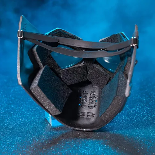 Vista 5 de Karc Máscara de Halloween para disfraz de cosplay, accesorios para hombres y adultos