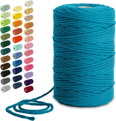 Vista 156 de Nook Theory Hilo de macramé de 3mm 109 yardas - Cuerda de macramé suave de 4mm, 5mm perfecta para nudos - Suministros de macramé para colgadores