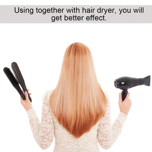 Vista 2 de Peine profesional de peluquería, cepillo de abrazadera para alisar el cabello, herramienta de peinado del cabello, herramienta de alisado de pelo