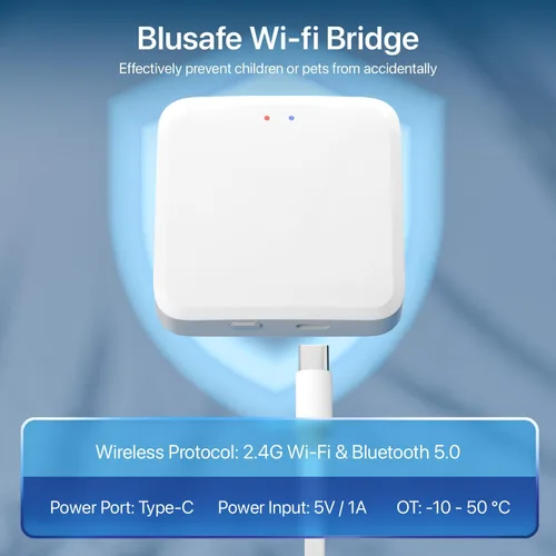 Vista 5 de TUYA - Puerta de enlace WiFi para timbre de puerta inteligente, cerrojo de huella digital
