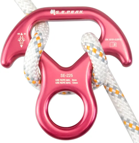 Vista 13 de 30kN/35kN/40kN Rescate Figura 8 Descender Engranaje de escalada Equipo de descenso Dispositivo de rappeling de placa de aparejo para escalada