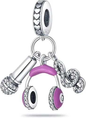 Vista 7 de LNQOBU Happy Life - Colgante para pulseras de abalorios, plata de ley 925 para mujer (con un espaciador de cuentas)