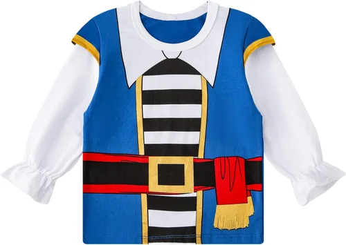 Vista 2 de Conjunto de pirata para bebé, disfraz de Halloween, manga larga con bufanda para la cabeza