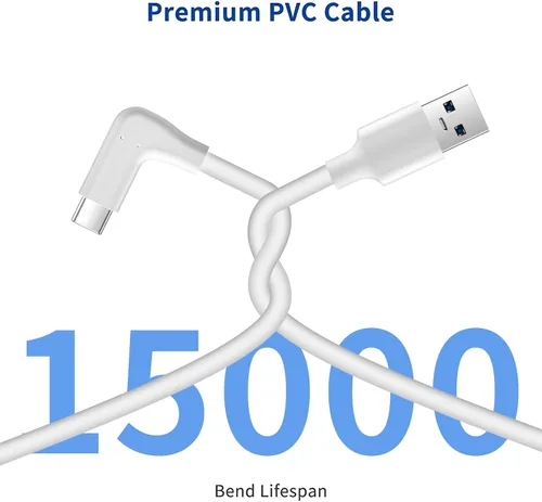 Vista 2 de Deegotech Cable Link de 10 pies, USB 3.0 Gen 1 USB C Link Cable compatible con auriculares MetaOculus Quest 2 VR, transferencia de datos de alta