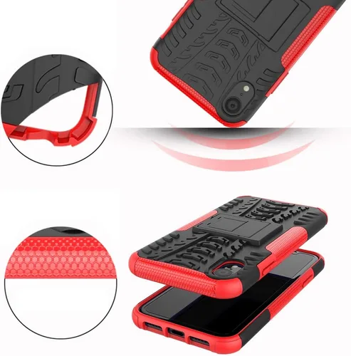 Vista 5 de Asuwish Funda de teléfono para iPhone XR 6.1 con protector de pantalla de vidrio templado, funda protectora híbrida resistente para iPhone XR