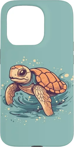 Vista 14 de Funda para iPhone SE (2020) / 7 / 8 Cute Kawaii Sea Turtle in the Ocean
