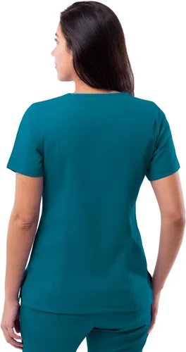 Vista 2 de Adar Pro - Ropa quirúrgica para mujer, con cuello en V elevado